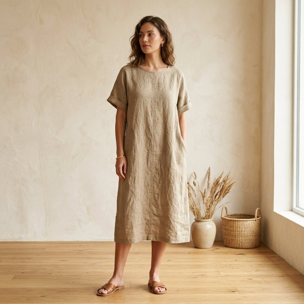 Minimalist Linen Summer Dress
